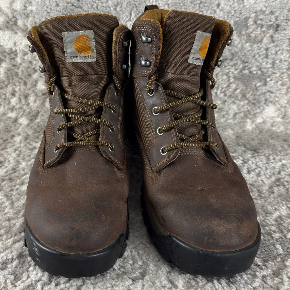 Carhartt Size 9 Waterproof EH Composite Toe Work Hiking Boots Brown Mens